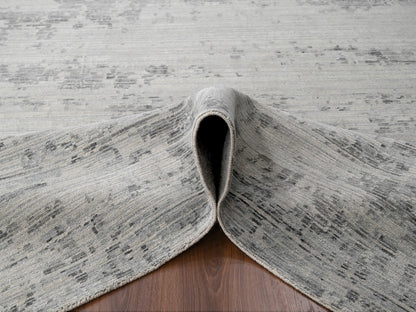 Modern / Contemporary hand-knotted wool rug in Ivory, 8'11" x 11'11" — SKU O084499 (view 5)