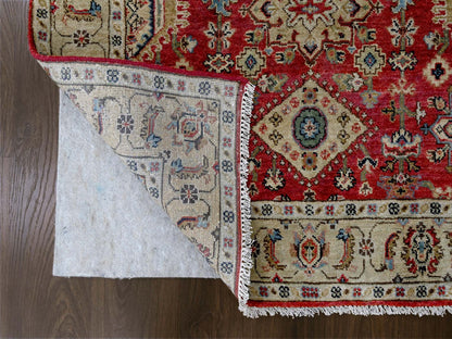 Heriz hand-knotted wool runner in Red & Gold, 4'1" x 9'10" — SKU O084500 (view 3)