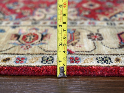 Heriz hand-knotted wool runner in Red & Gold, 4'1" x 9'10" — SKU O084500 (view 5)