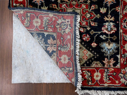 Black 2'9" x 11'10" Heriz Hand knotted Wool Rug - Sku: O084522