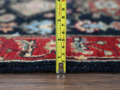 Black 2'9" x 11'10" Heriz Hand knotted Wool Rug - Sku: O084522