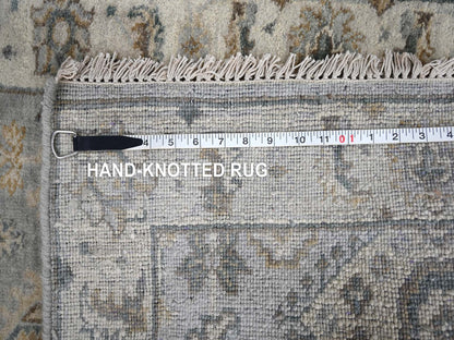 Heriz hand-knotted wool runner in Gray & White Dove, 2'7" x 11'10" — SKU O084523 (view 8)