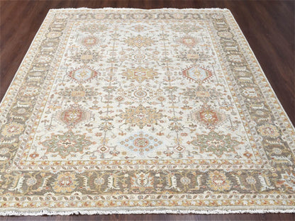 Ivory 8'3" x 10'1" Heriz Hand knotted Wool Rug - Sku: O084527