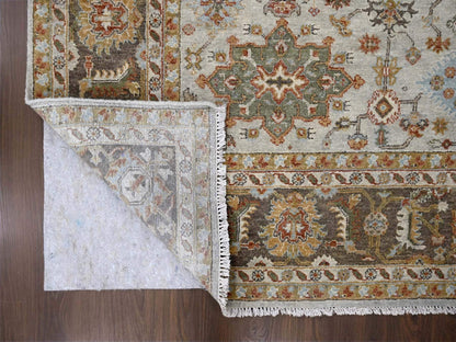 Ivory 8'3" x 10'1" Heriz Hand knotted Wool Rug - Sku: O084527
