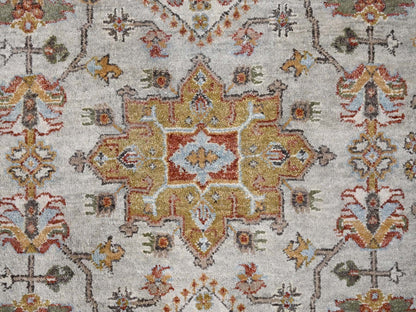 Ivory 8'3" x 10'1" Heriz Hand knotted Wool Rug - Sku: O084527