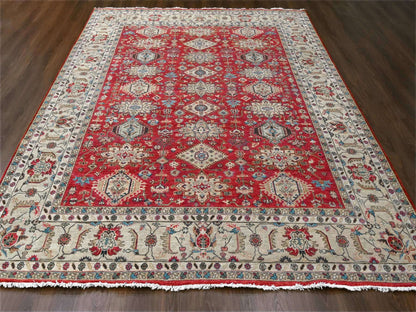 Heriz hand-knotted wool rug in Red & Gold, 9'3" x 11'11" — SKU O084532 (view 2)