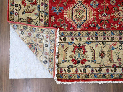 Heriz hand-knotted wool rug in Red & Gold, 9'3" x 11'11" — SKU O084532 (view 4)