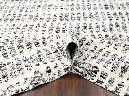 Ivory 10'2" x 13'9" Modern and Contemporary Hand knotted Wool Rug - Sku: O084537