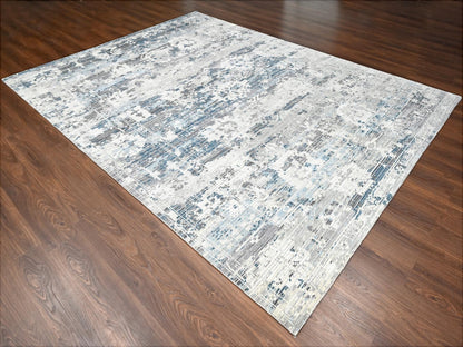 Ivory 9'3" x 12'0" Modern and Contemporary Hand knotted Wool Rug - Sku: O084578