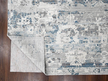 Ivory 9'3" x 12'0" Modern and Contemporary Hand knotted Wool Rug - Sku: O084578