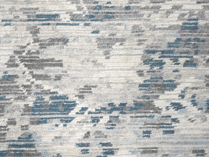 Ivory 9'3" x 12'0" Modern and Contemporary Hand knotted Wool Rug - Sku: O084578