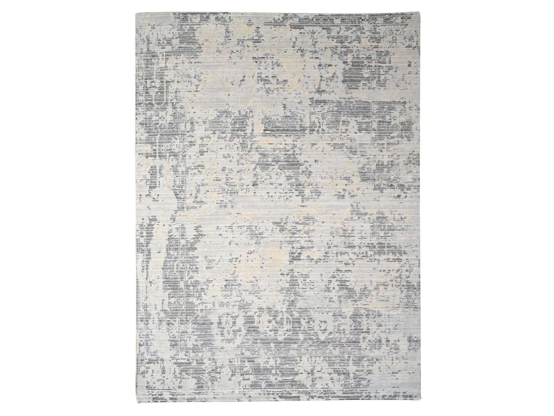 Modern / Contemporary hand-knotted wool rug in Ivory, 9' x 11'10" — SKU O084579