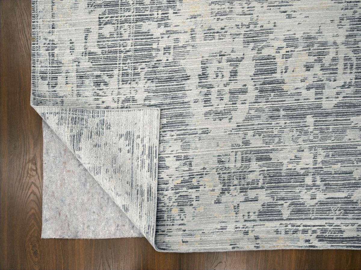Modern / Contemporary hand-knotted wool rug in Ivory, 9' x 11'10" — SKU O084579 (view 4)