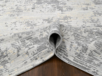 Modern / Contemporary hand-knotted wool rug in Ivory, 9' x 11'10" — SKU O084579 (view 5)