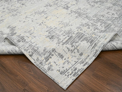 Modern / Contemporary hand-knotted wool rug in Ivory, 9' x 11'10" — SKU O084579 (view 6)