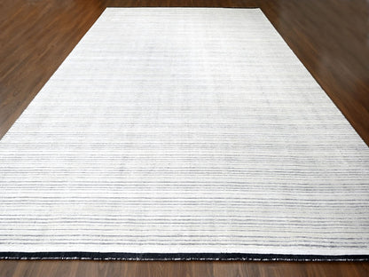 Ivory 11'11" x 18'1" Modern and Contemporary Handloom Wool/Silk Rug - Sku: O084582