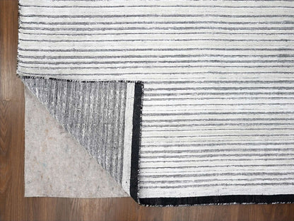 Ivory 11'11" x 18'1" Modern and Contemporary Handloom Wool/Silk Rug - Sku: O084582