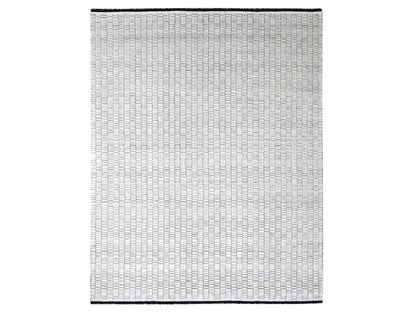 Modern / Contemporary hand-knotted wool/plant based silk rug in Ivory, 9' x 11'9" — SKU O084585