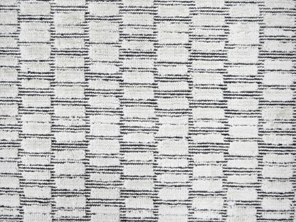 Ivory 14'2" x 18'0" Modern and Contemporary Handloom Wool/Silk Rug - Sku: O084588