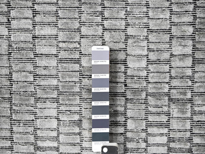 Modern / Contemporary hand-knotted wool/plant based silk rug in Gray, 2' x 3' — SKU O084617 (view 3)