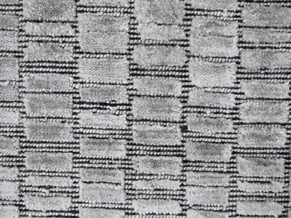 Modern / Contemporary hand-knotted wool/plant based silk rug in Gray, 2' x 3' — SKU O084617 (view 4)