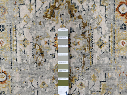 Ivory 2'0" x 3'0" Transitional Hand knotted Wool Rug - Sku: O084630