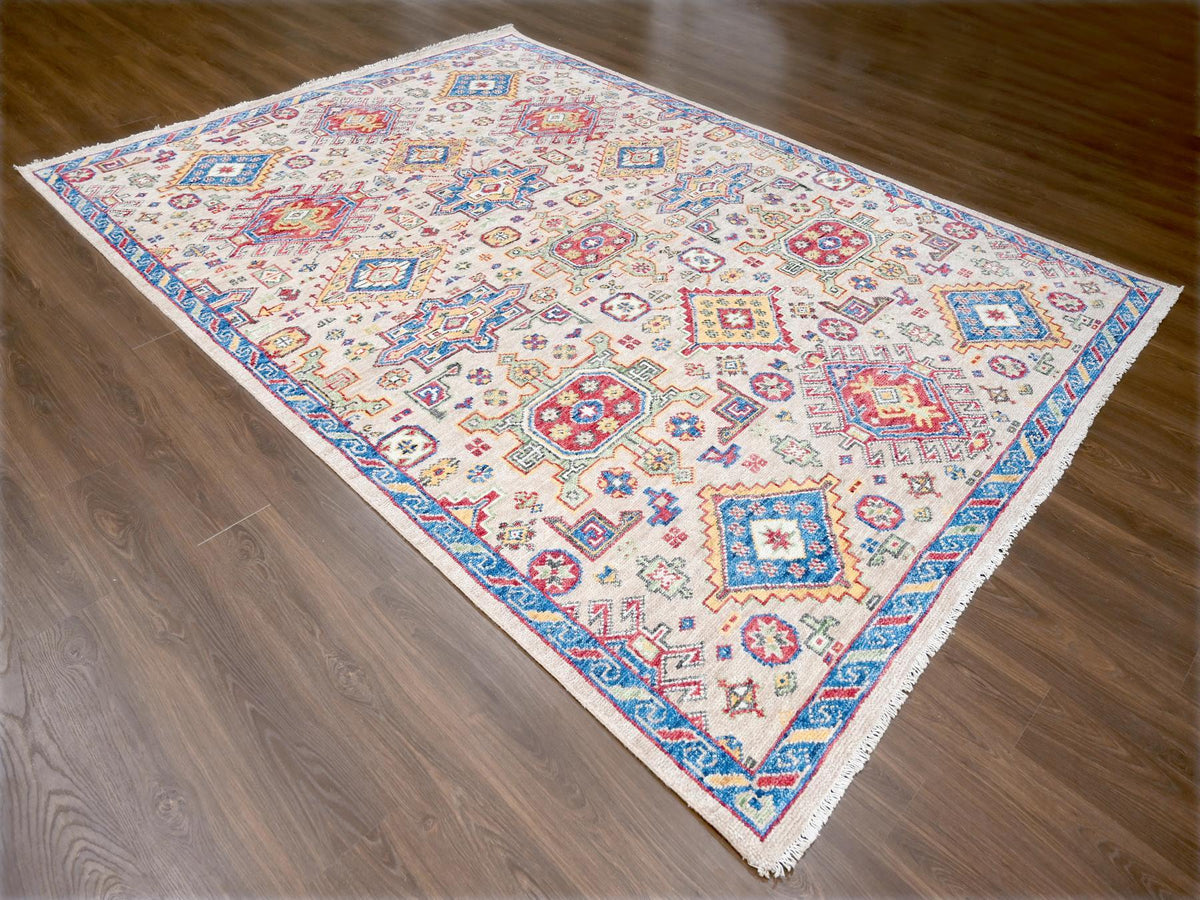 Heriz Heriz hand-knotted wool rug in Brown & Sapphire Blue, 9' x 11'10" — SKU O084645 (view 3)