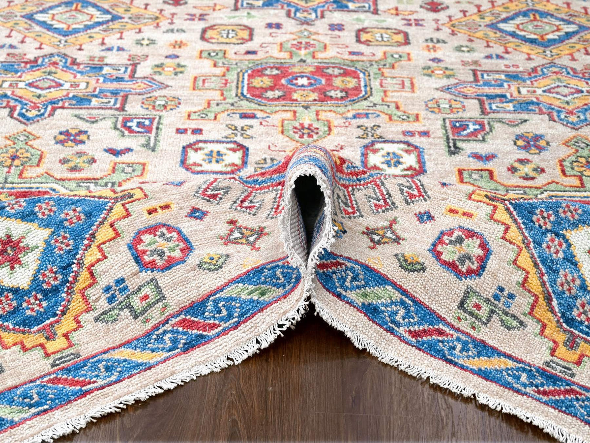 Heriz Heriz hand-knotted wool rug in Brown & Sapphire Blue, 9' x 11'10" — SKU O084645 (view 5)