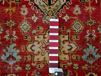 Red 2'7" x 12'0" Traditional Hand knotted Wool Rug - Sku: O084684
