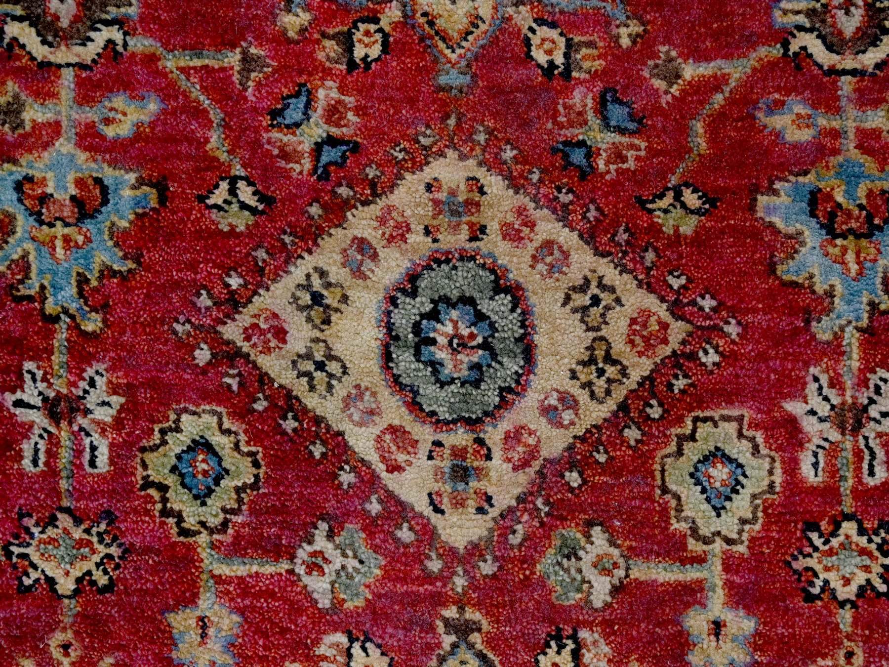 Heriz hand-knotted wool runner in Red & Mellow Yellow, 2'7" x 12' — SKU O084684 (view 5)