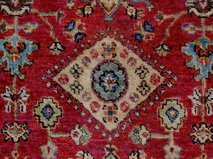 Heriz hand-knotted wool runner in Red & Mellow Yellow, 2'7" x 12' — SKU O084684 (view 5)