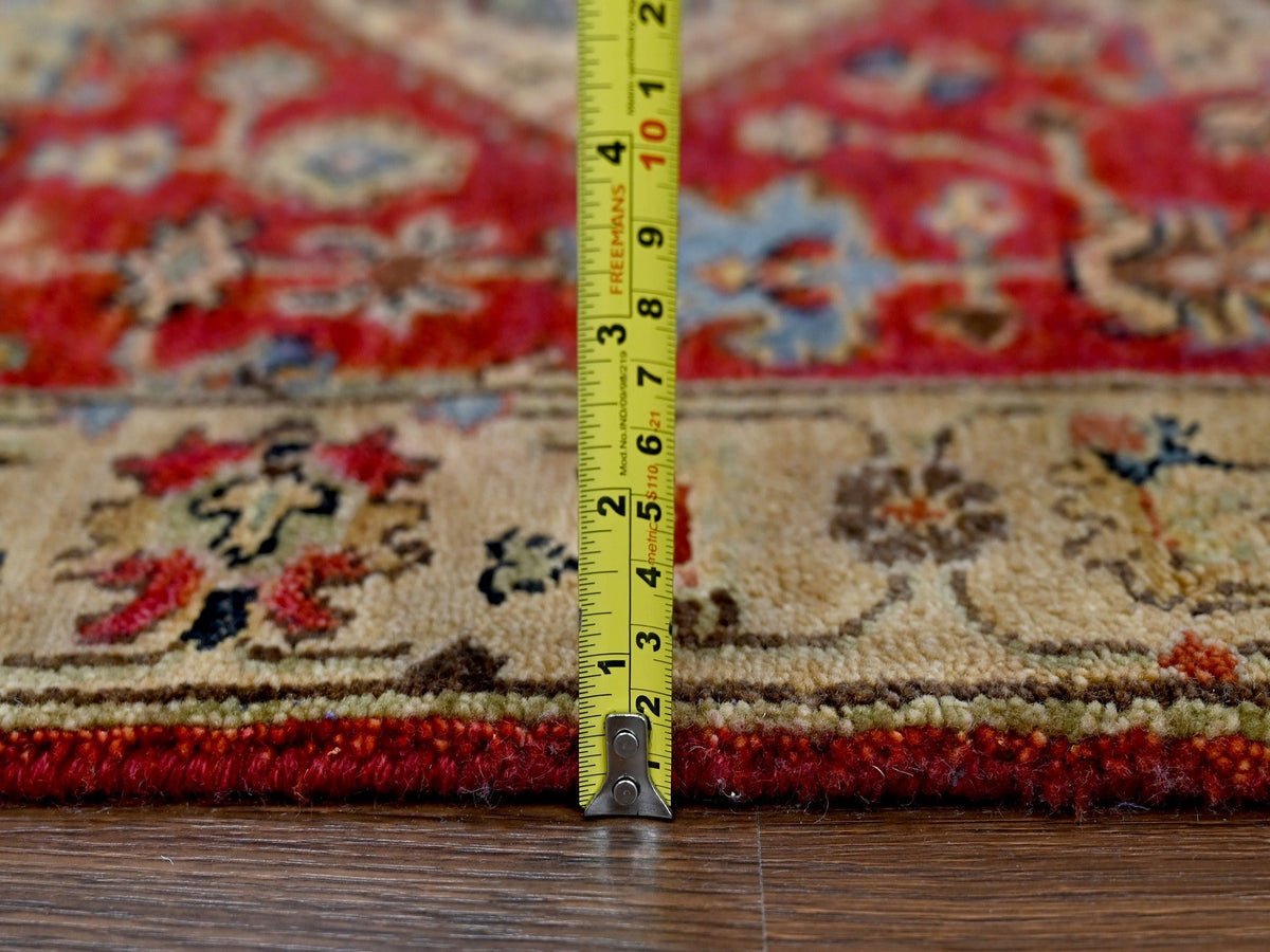 Heriz hand-knotted wool runner in Red & Mellow Yellow, 2'7" x 12' — SKU O084684 (view 7)