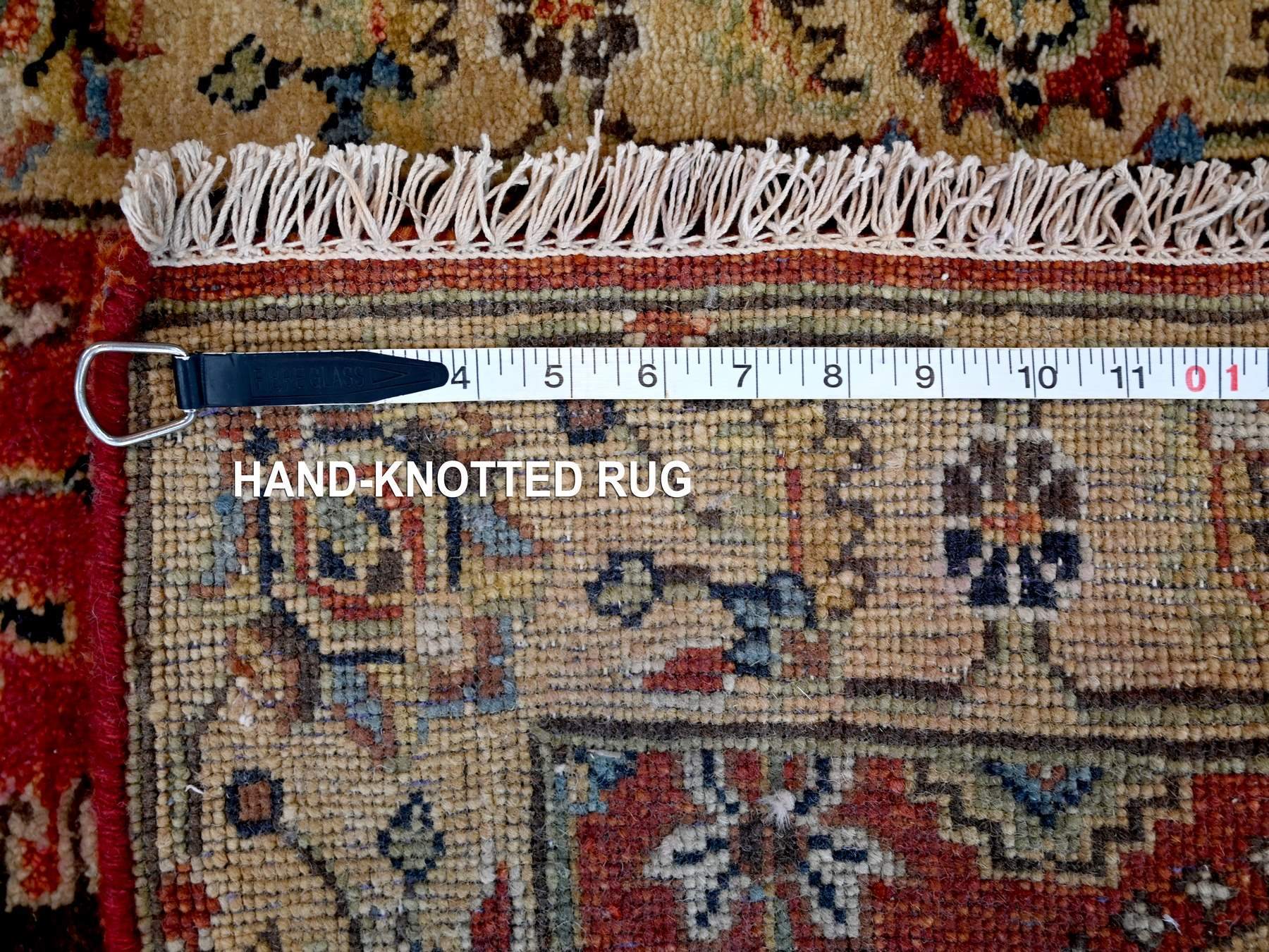 Heriz hand-knotted wool runner in Red & Mellow Yellow, 2'7" x 12' — SKU O084684 (view 8)