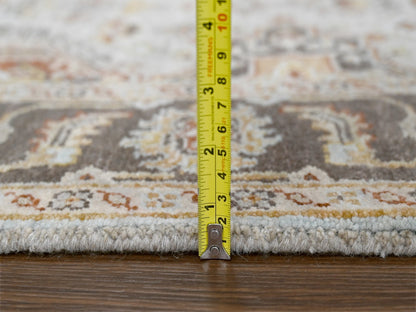 Tribal Heriz hand-knotted wool runner in Gray & Brown, 4'2" x 12' — SKU O084691 (view 7)