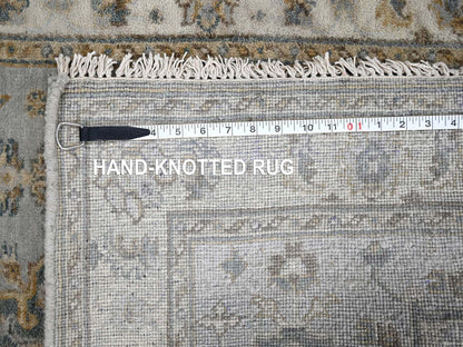 Heriz hand-knotted wool rug in Gray & Ivory, 3'1" x 5' — SKU O084702 (view 8)
