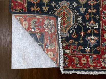 Black 2'7" x 10'1" Heriz Hand knotted Wool Rug - Sku: O084710