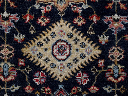 Black 2'7" x 10'1" Heriz Hand knotted Wool Rug - Sku: O084710