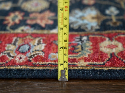 Black 2'7" x 10'1" Heriz Hand knotted Wool Rug - Sku: O084710
