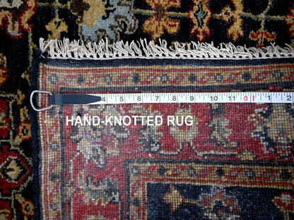 Black 3'0" x 5'0" Heriz Hand knotted Wool Rug - Sku: O084711