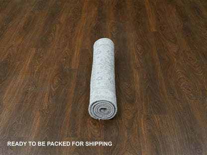 Heriz hand-knotted wool rug in Gray & Ivory, 3'1" x 5' — SKU O084713 (view 6)