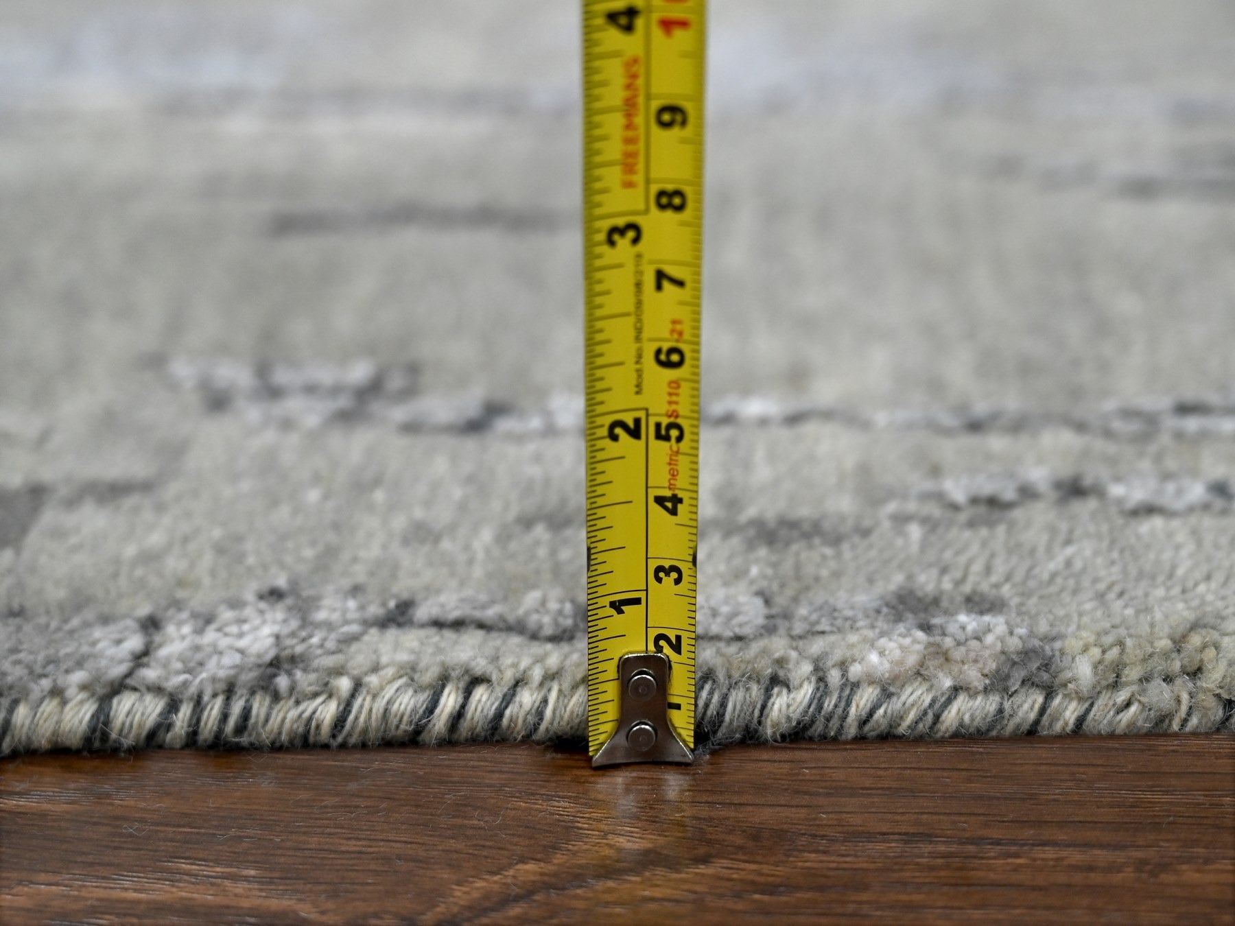 Modern / Contemporary hand-knotted wool/silk runner in Gray, 2'9" x 23'8" — SKU O084728 (view 7)