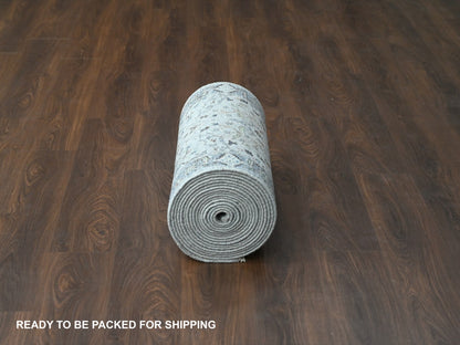 Oushak Oushak hand-knotted wool runner in Gray, 2'8" x 27'8" — SKU O084735 (view 6)