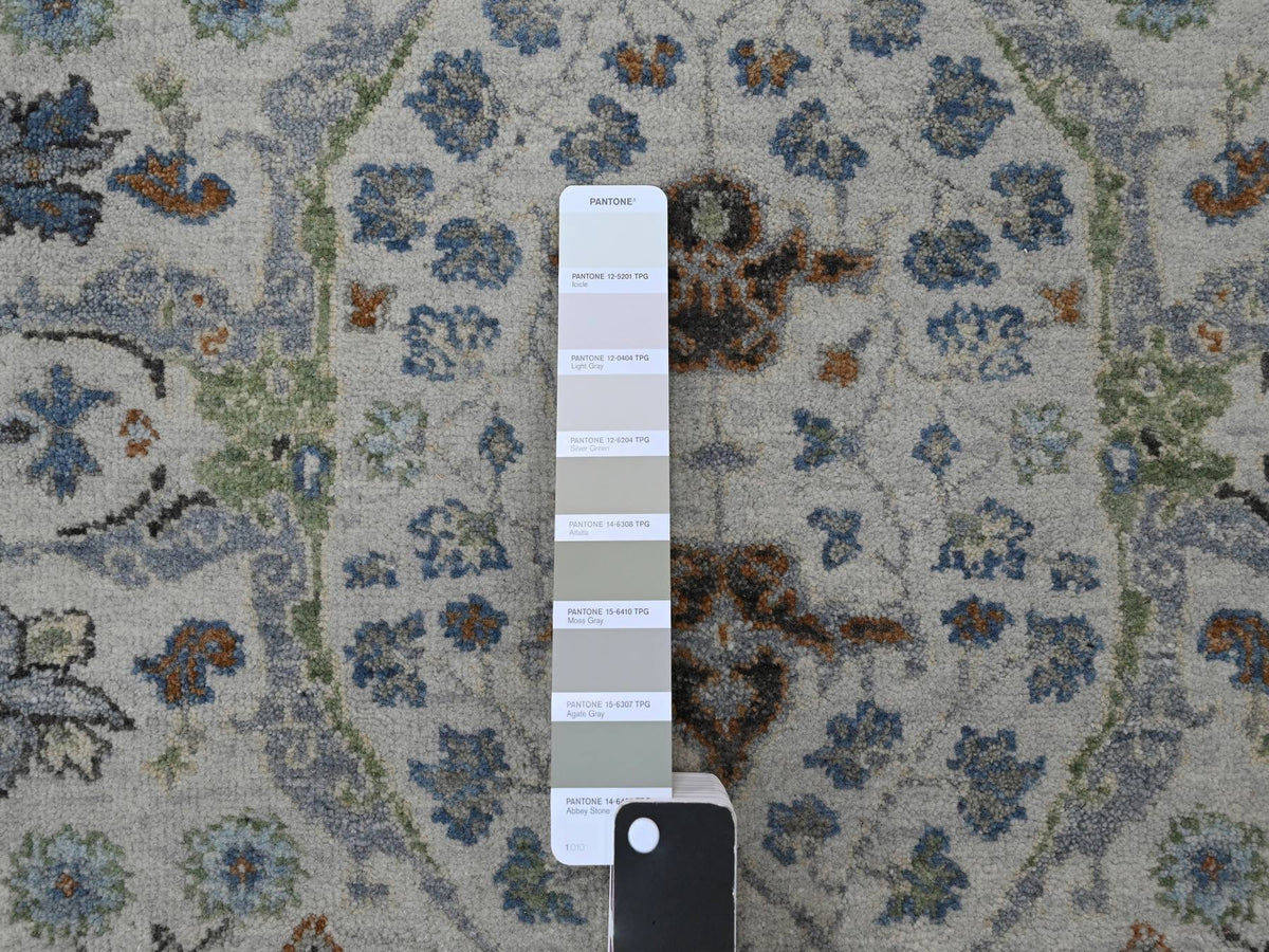 Oushak Oushak hand-knotted wool rug in Gray, 3' x 5' — SKU O084740 (view 4)