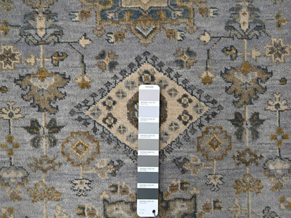Heriz hand-knotted wool rug in Gray & Daisy White, 3'1" x 5' — SKU O084744 (view 4)