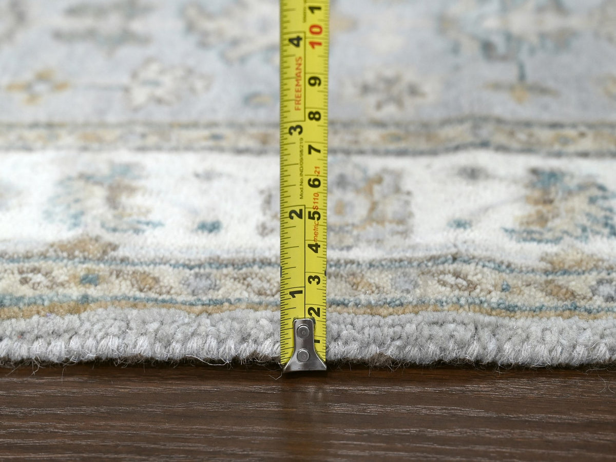 Heriz hand-knotted wool rug in Gray & Daisy White, 3'1" x 5' — SKU O084744 (view 7)
