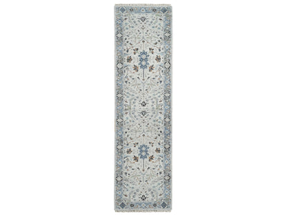 Oushak Oushak hand-knotted wool runner in Gray, 2'6" x 9'10" — SKU O084771