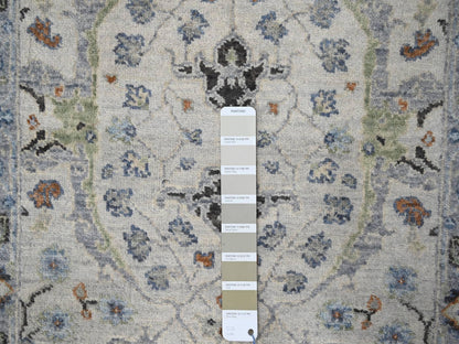 Oushak Oushak hand-knotted wool runner in Gray, 2'6" x 9'10" — SKU O084771 (view 4)