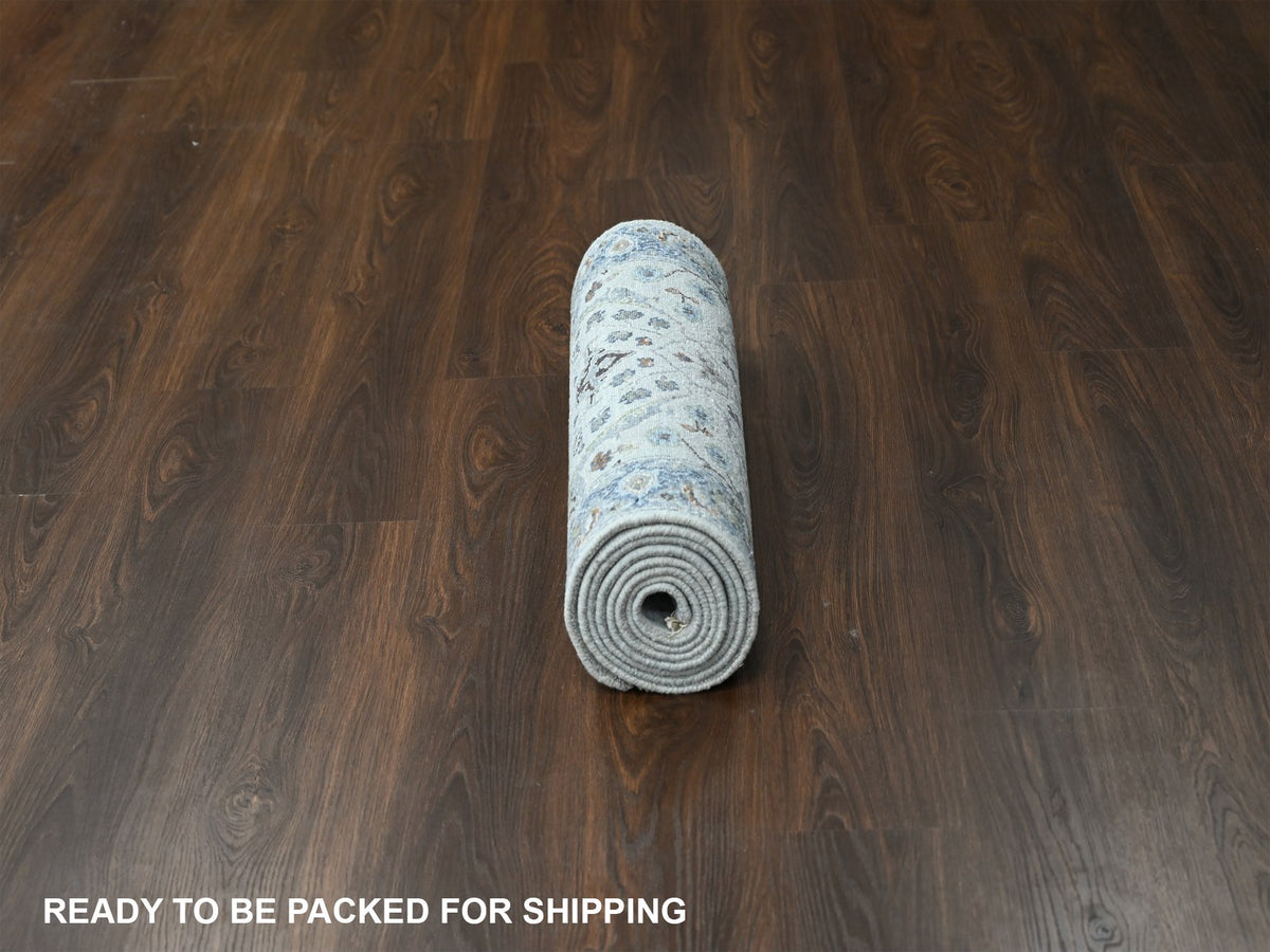 Oushak Oushak hand-knotted wool runner in Gray, 2'6" x 9'10" — SKU O084771 (view 6)