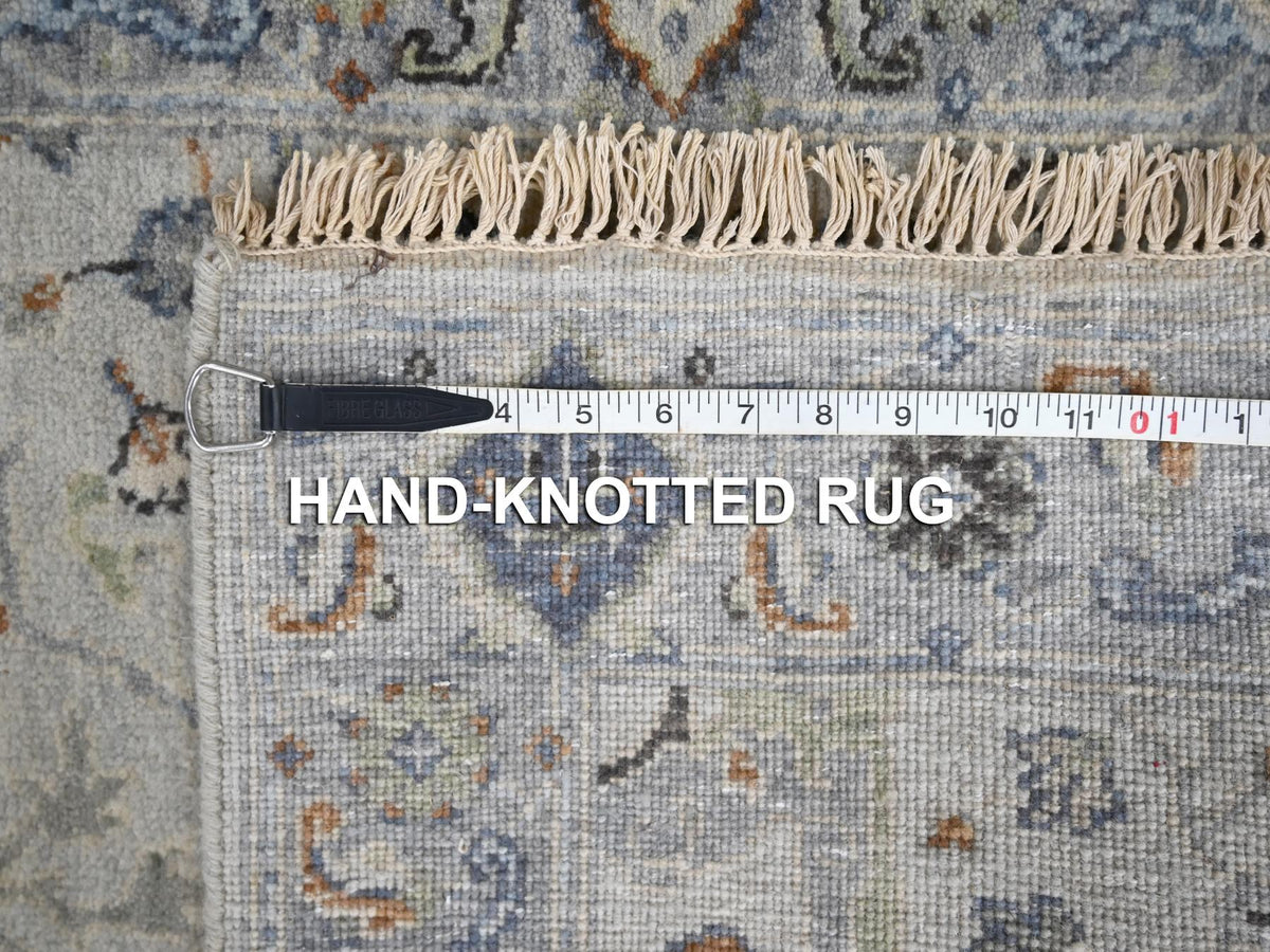 Oushak Oushak hand-knotted wool runner in Gray, 2'6" x 9'10" — SKU O084771 (view 8)