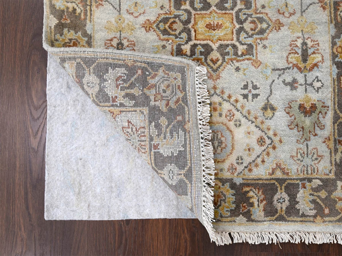 Heriz hand-knotted wool runner in Gray & Taupe Brown, 2'8" x 12' — SKU O084785 (view 3)